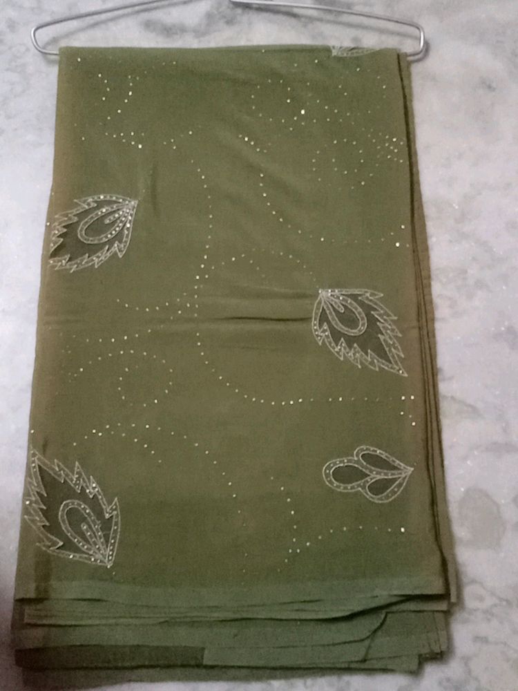 Saree With Mukesh And Net Work