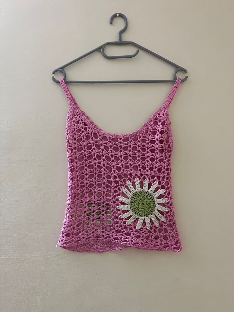 Pink Crochet Top