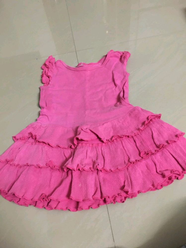 Pink Frock For Girls