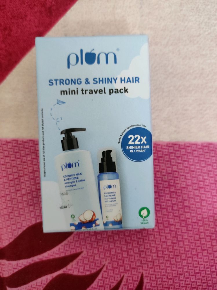 Plum Strong Shiny Hair Serum And Shampoo Mini