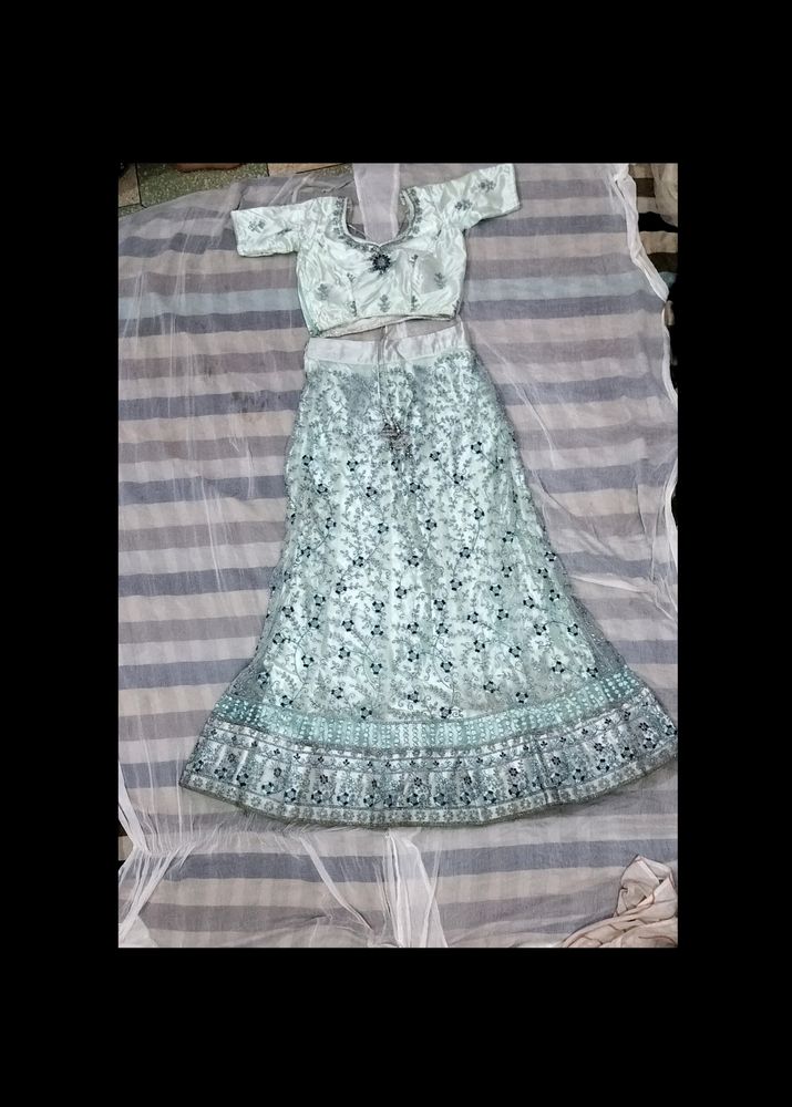 Aqua Blue Fancy Lehnga