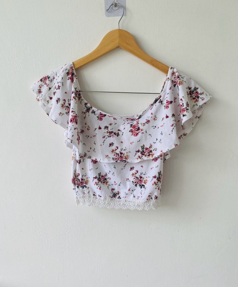 White Floral Top