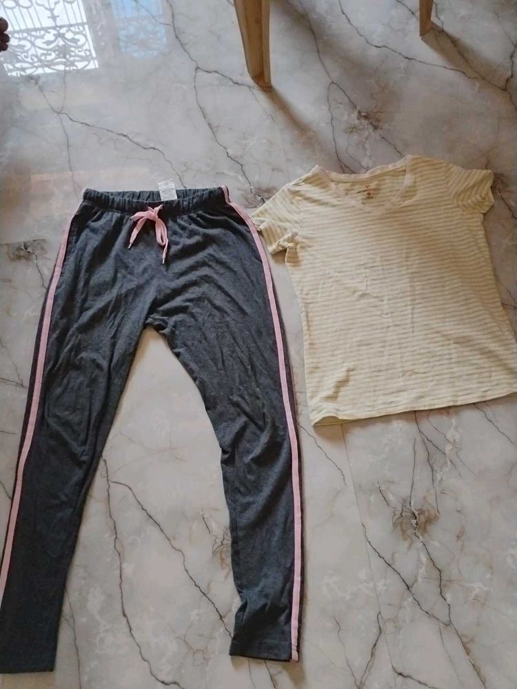 Combo Set Of Track Pants And T Shirt