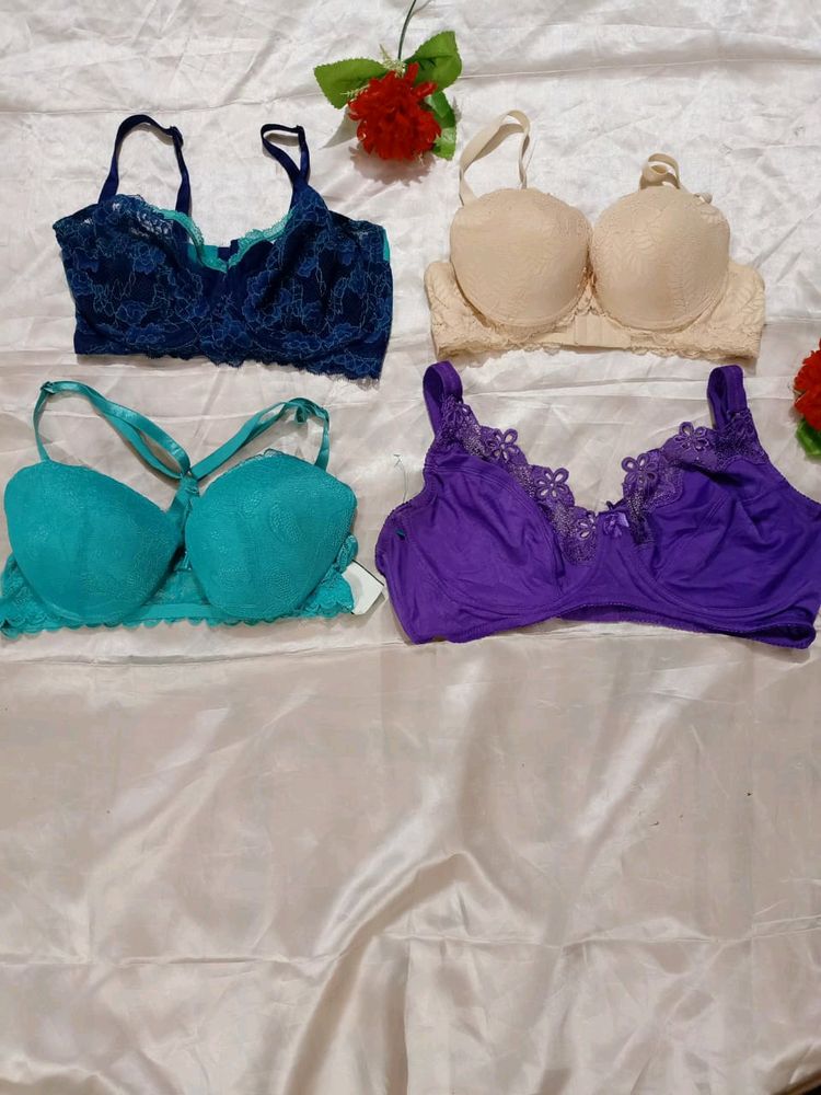 Combo For 4 Bra Mix Size 💜💙