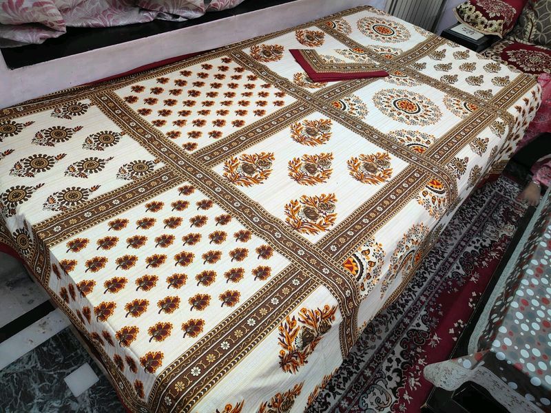 Sanganeri Single Bedsheet Pure Cotton