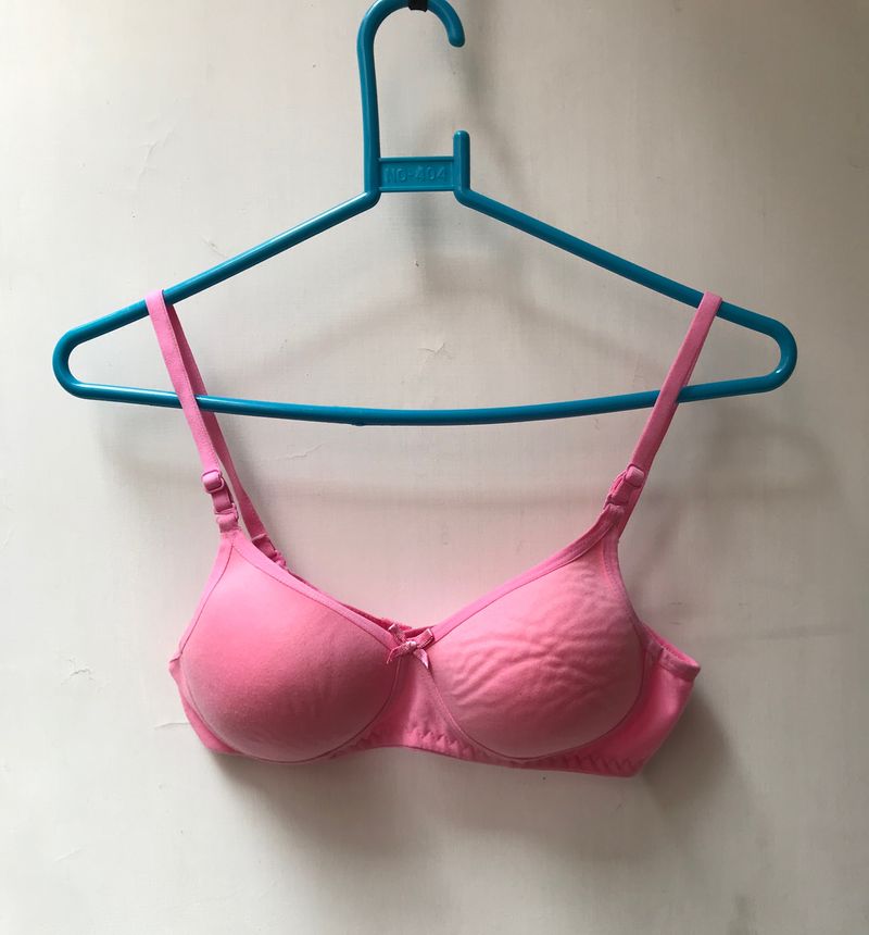 Pink Color Padded Bra