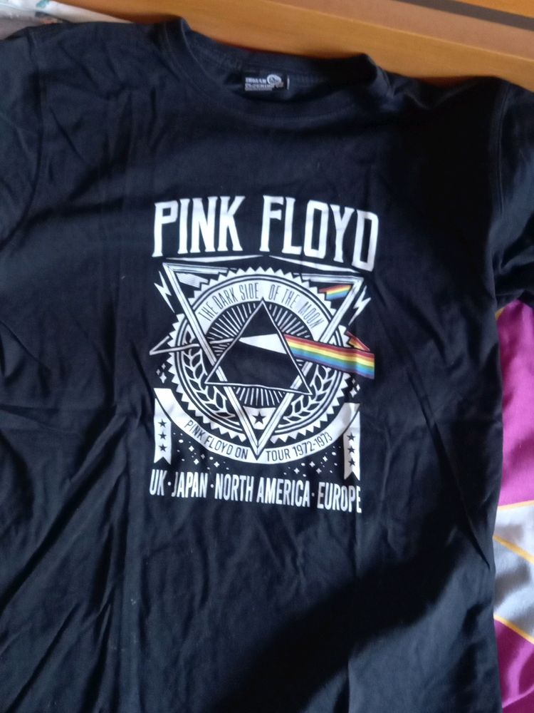 Graphic Printed Rock Band T-Shirt Pink Floyd