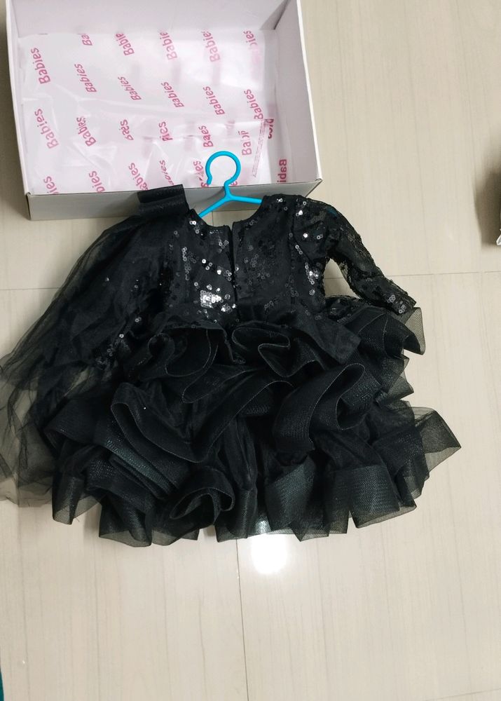 Black Frock For 1 Year Baby Girl