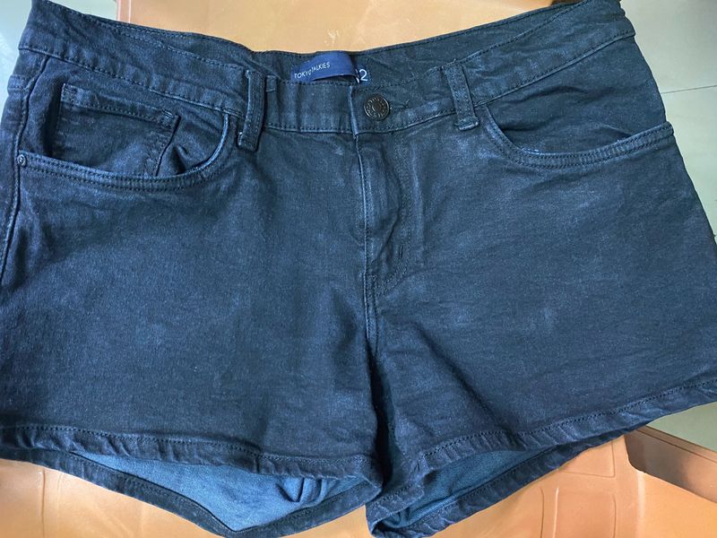 Tokyo Talkies 32 Size Faded Black Shorts