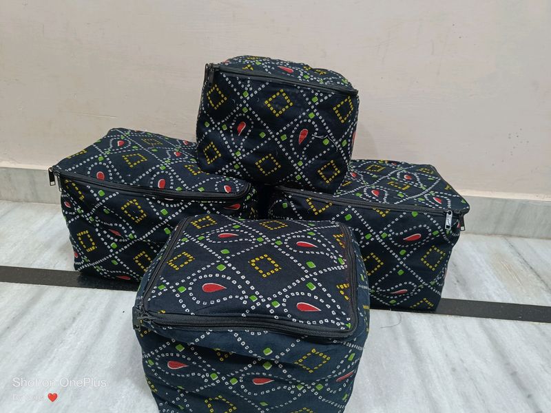 Bandhej Print New Pack Of 4 Begs