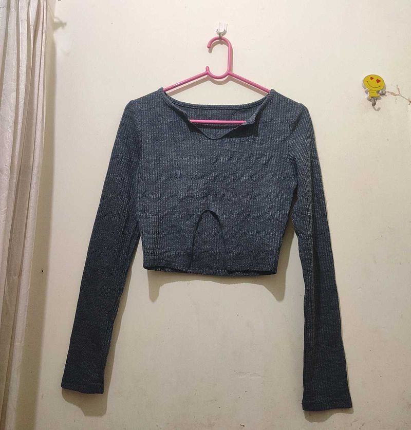 Knitted Crop Top Bust 32/34 L-15 N Half