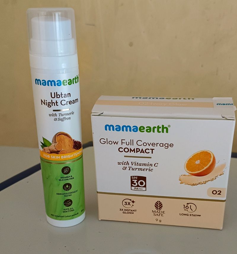 Mamearth Compact Powder And Night Cream