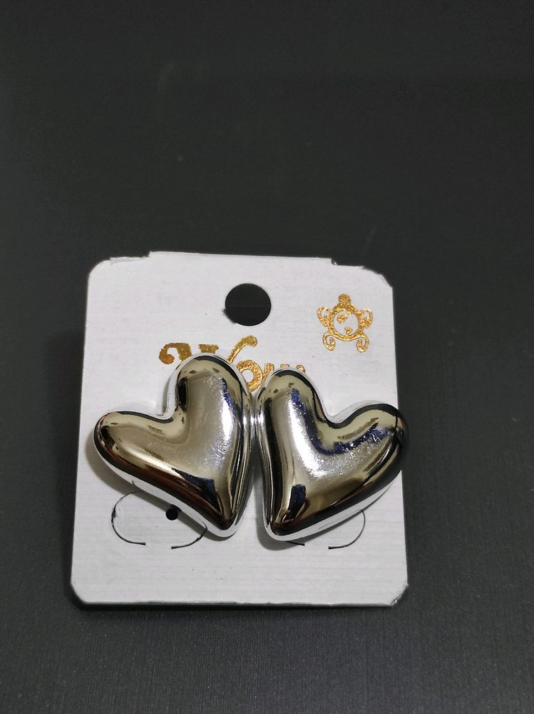 Heart Earrings Silver