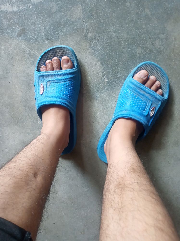 Blue Flip Flop Slippers Like New