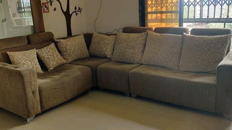 L Size Sofa Set With Cushions