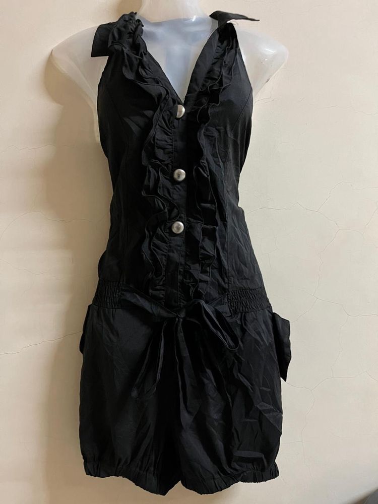 Korean Black Playsuit