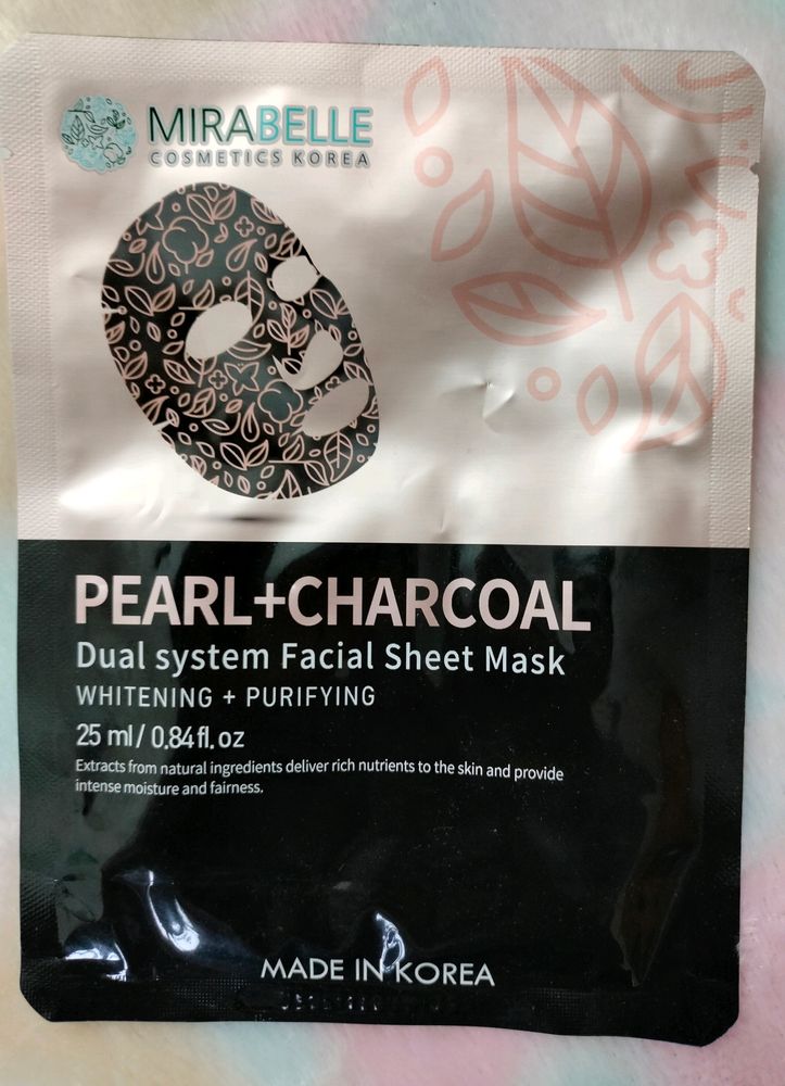 Mirabelle Pearl+Charcoal Sheet Mask