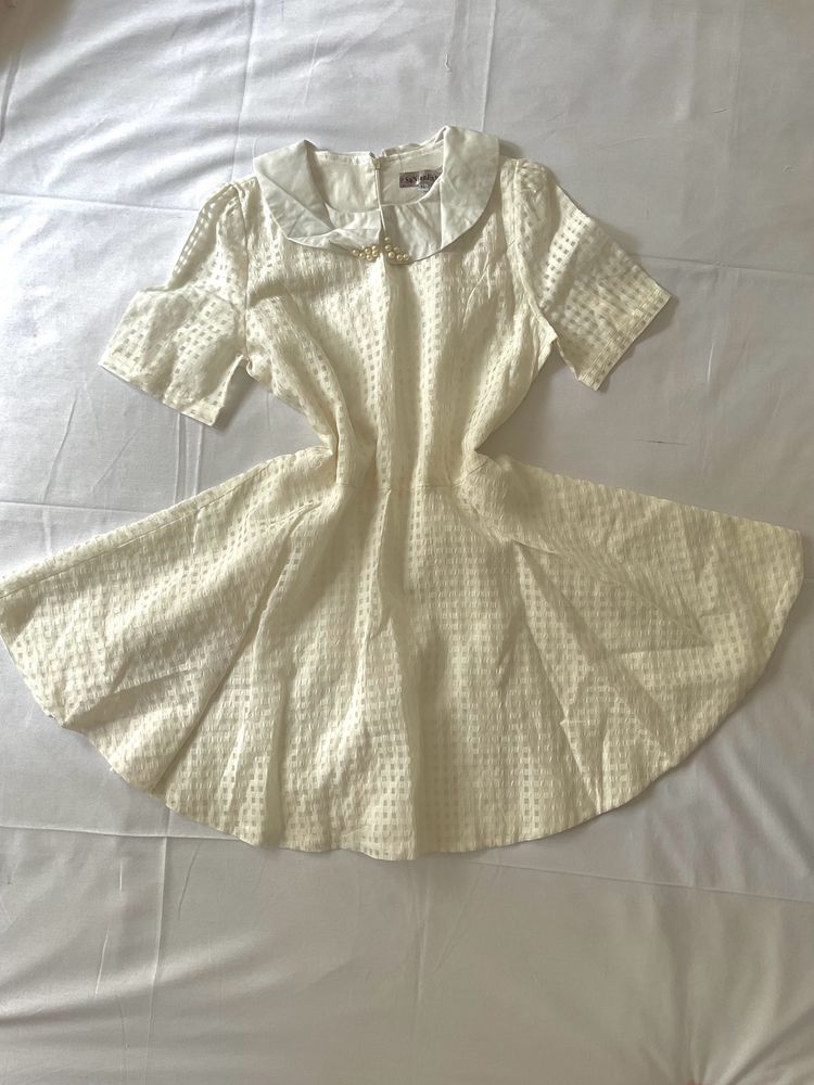 Pearl Collar Dress