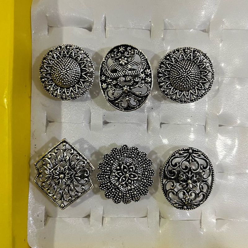 Pack Of 6 Big Rings