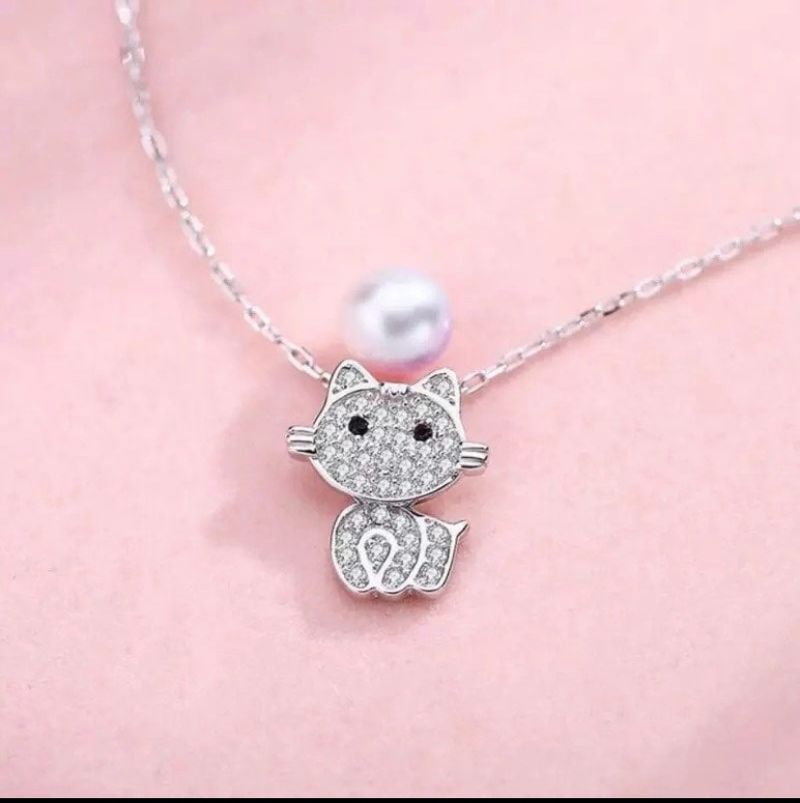 Cat Necklace Sterling silver  925