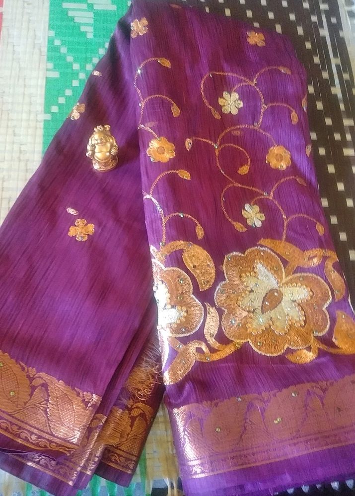 Cotton Silk Stone Saree