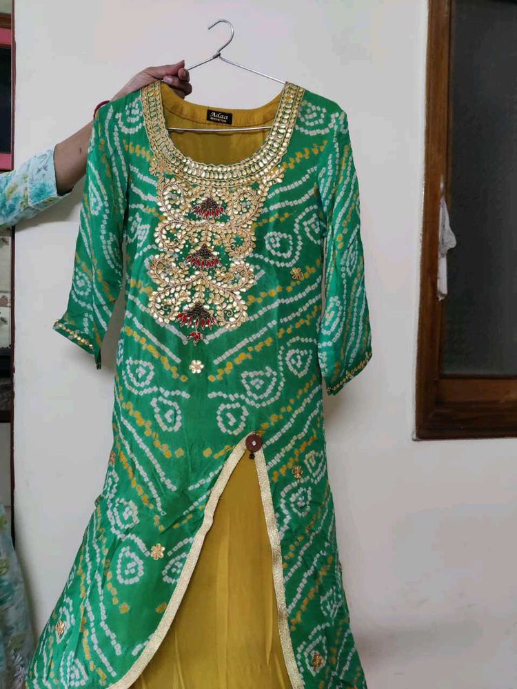 Mehendi Bandhej Dress