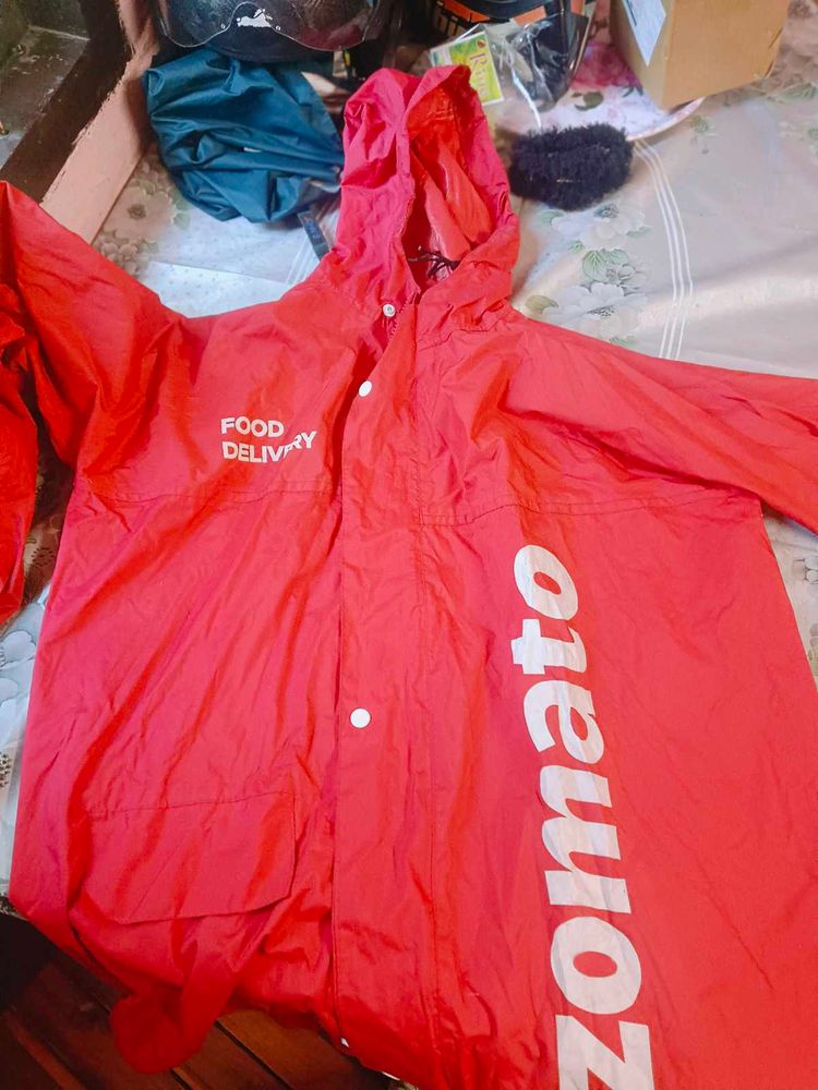 Zomato Raincoat Not Used New Good Condition