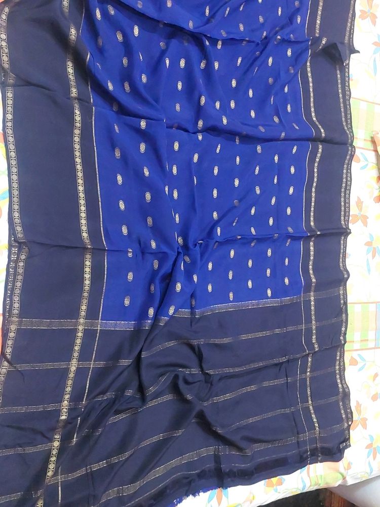 Good Condition Mysoore Silk Saree For Sale