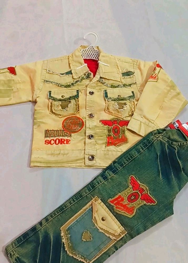 Denim Jacket Suit For Boy