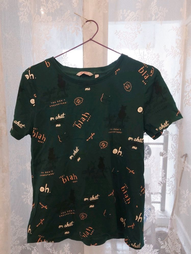 Printed Ginger by lifestyle green shirt Cat theme