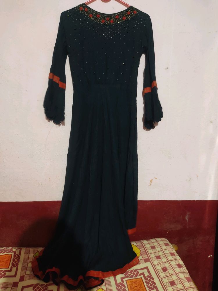 Black Gown With Beautiful Hand Work