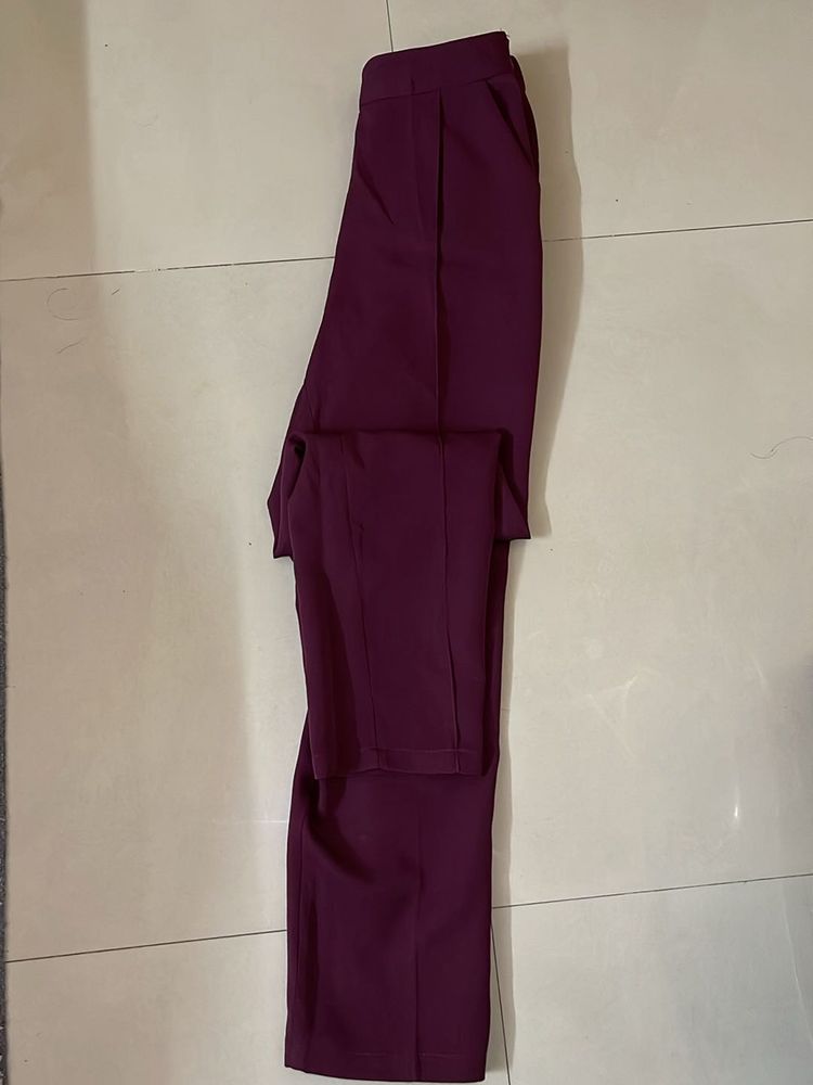 Purple Ankle Length Trouser