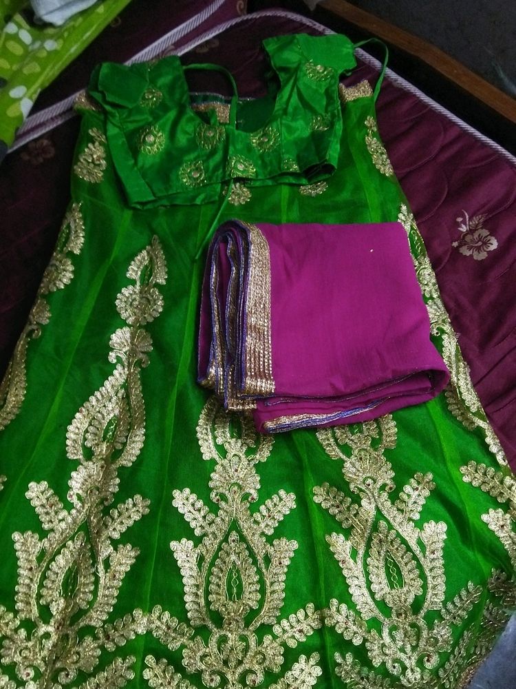 Completely Stitched Festive Work Half Saree