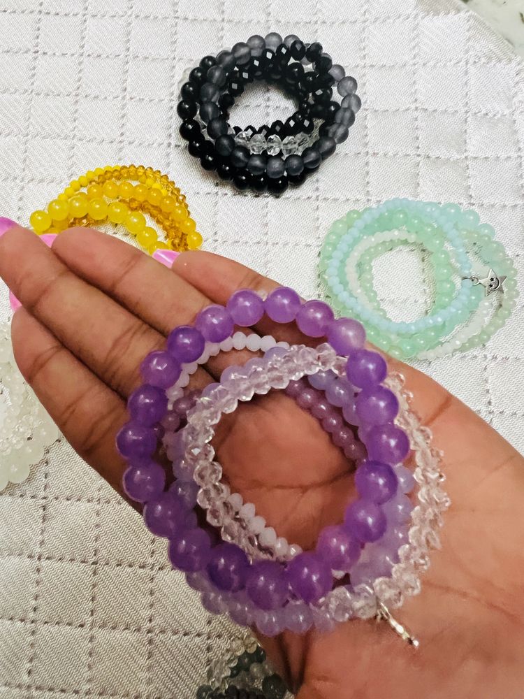 Purple Stack Bracelets