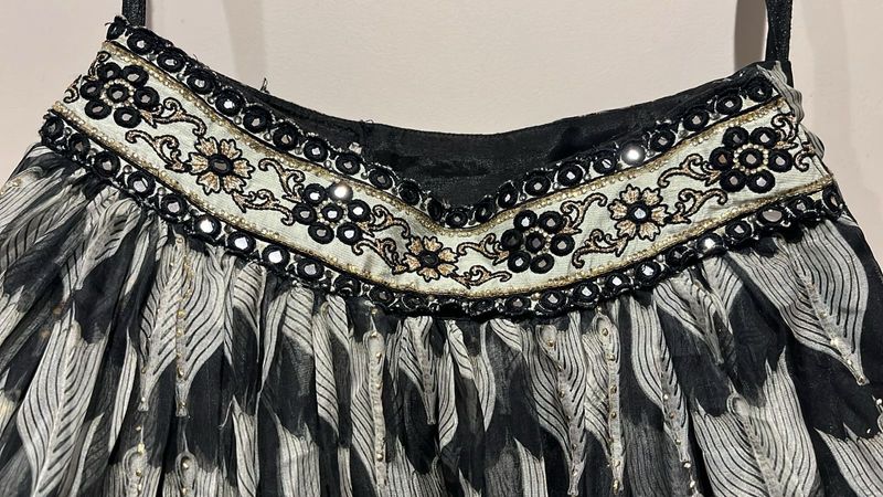 Black And white Lehanga choli