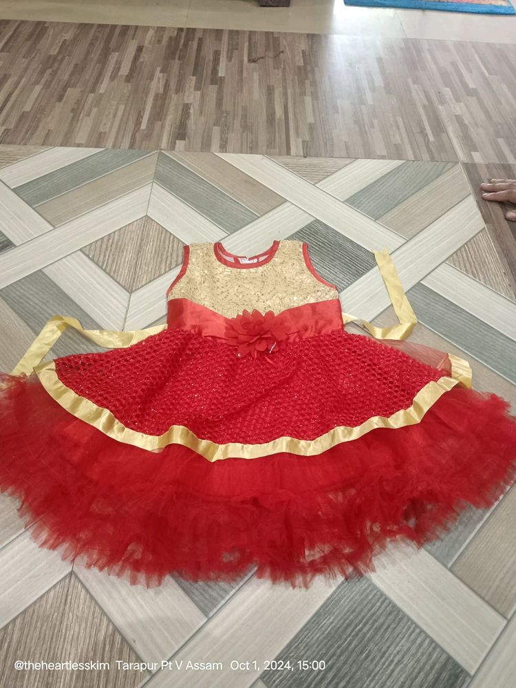 Red Frock For Baby Girl