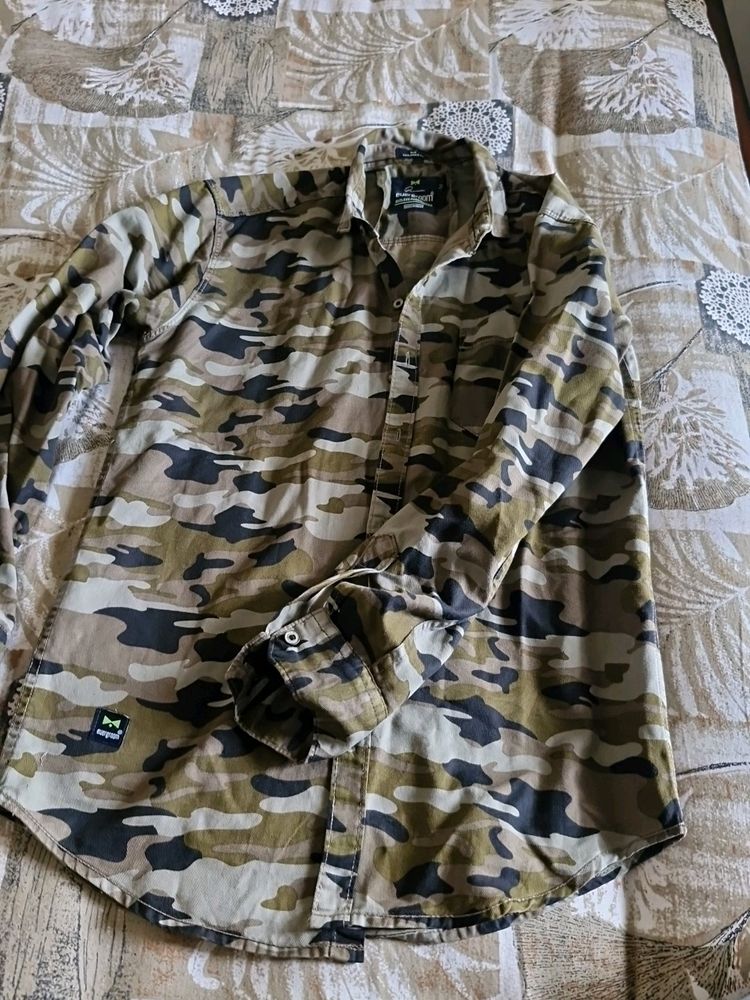 Casual Military Print Shirt