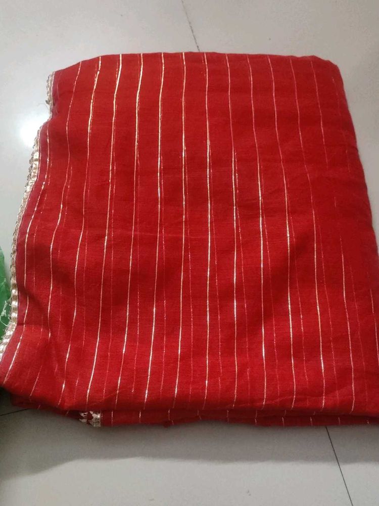 New With Tag Red Saree