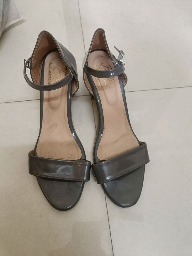 Grey Wedges Heels For Women Size 39 , Uk 6.