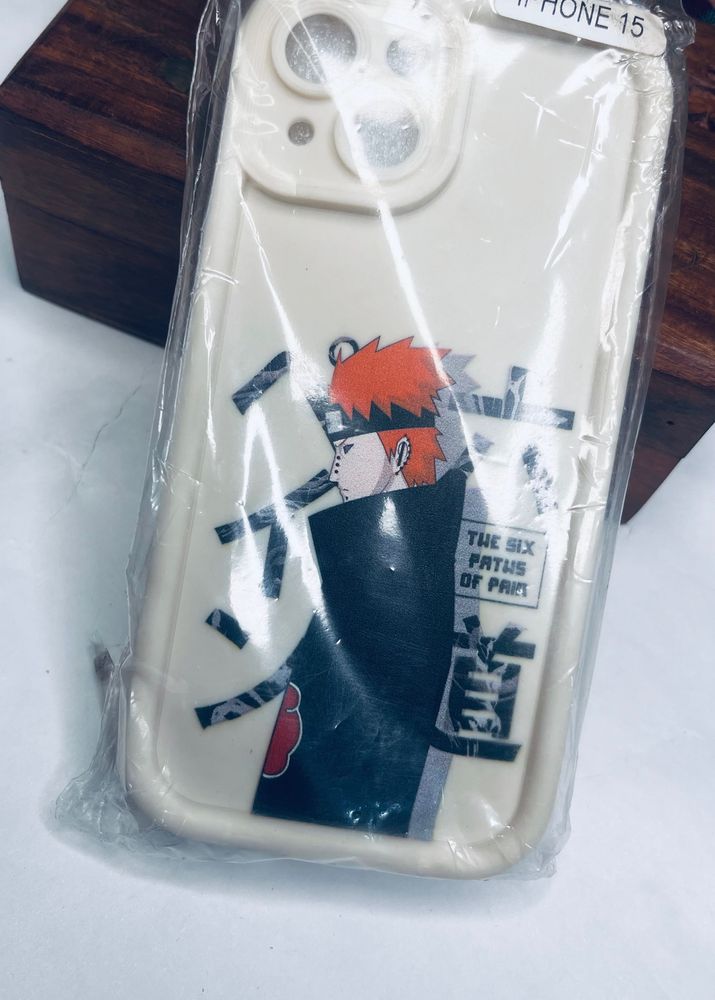 I Phone 15 Silicone Anime Printed Cover