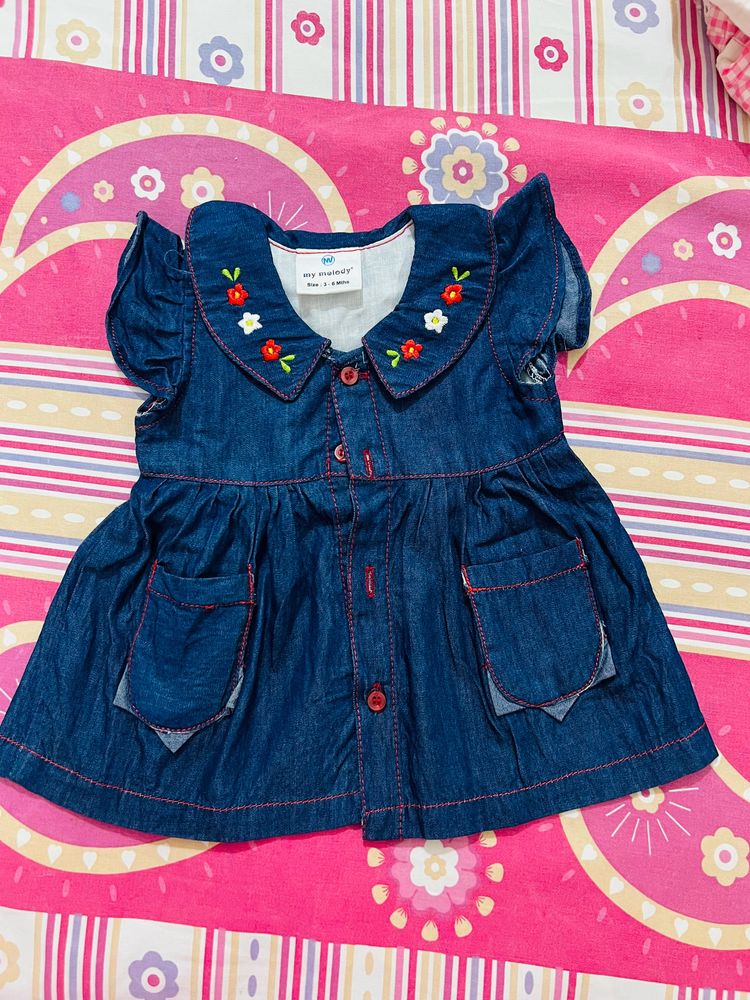 Combo Of 5 -  3m To 6m Baby Girl Dresses