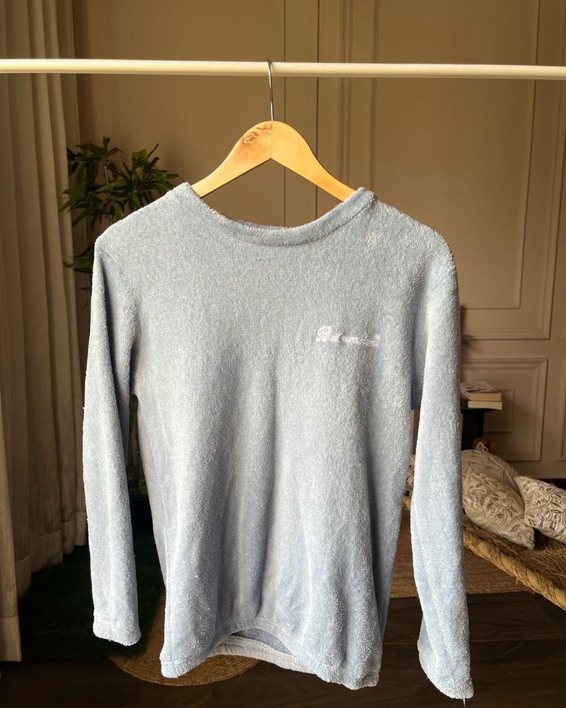 Light Blue Fleece Sweatshirt