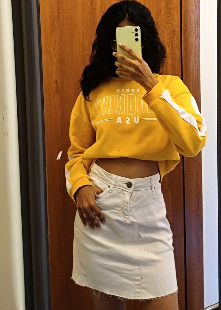 H&M Sweatshirt Paired With NUON Skirt