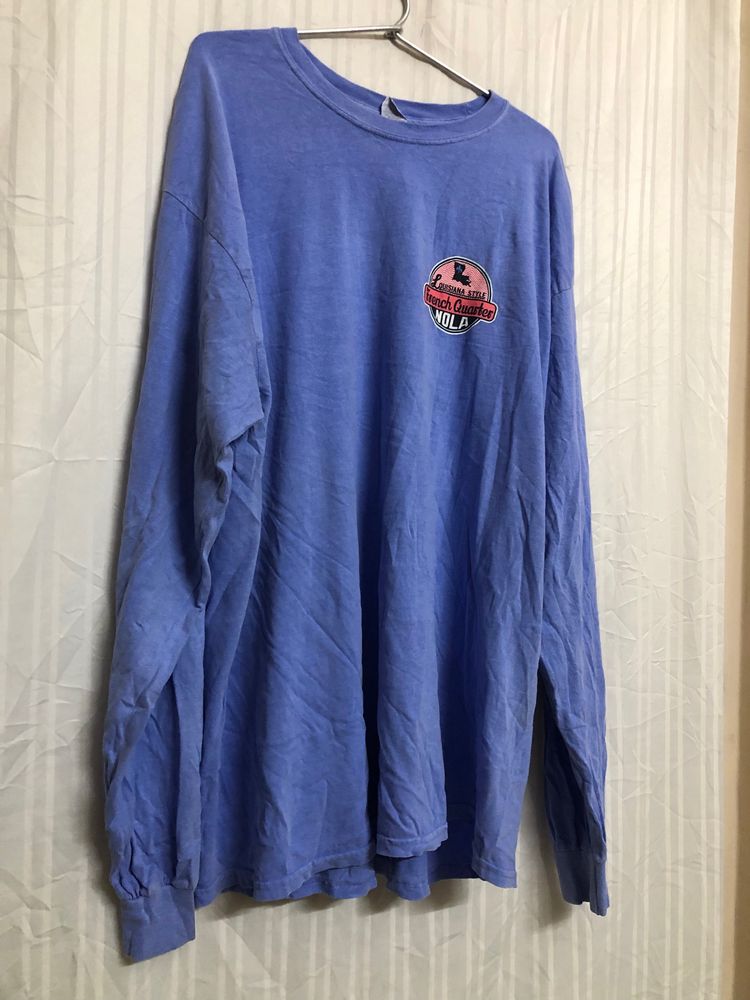 Gildan Blue Long Sleeve T Shirt