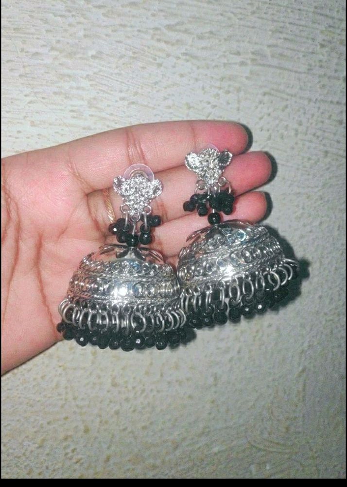 3 Beautiful Big Size Ghumkas And Earrings Combo