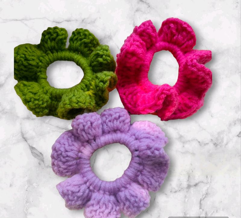 Handmade Crochet Scrunchies