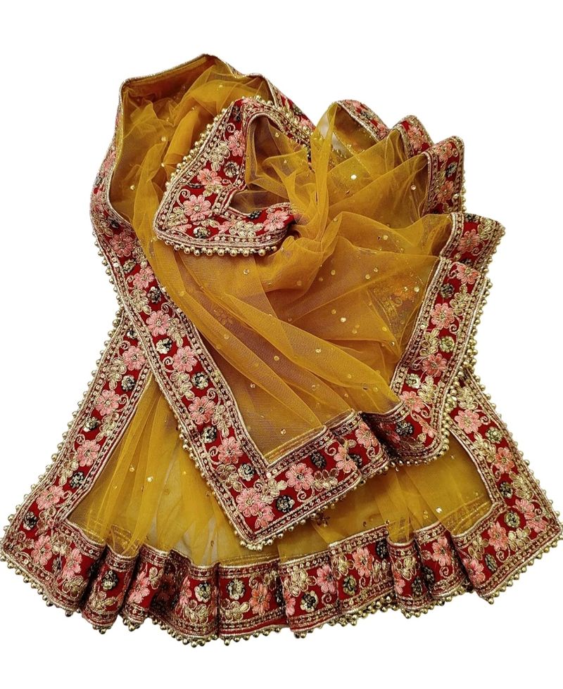 Women's Embroidered Net Dupatta.