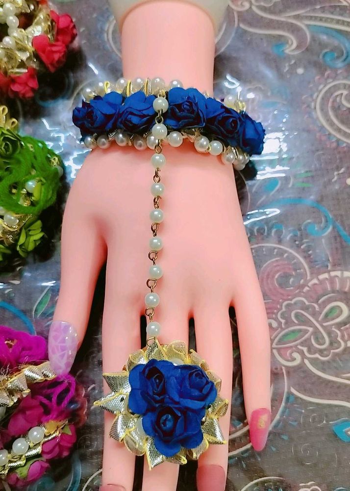 Handmade Flower Bracelet With Ring