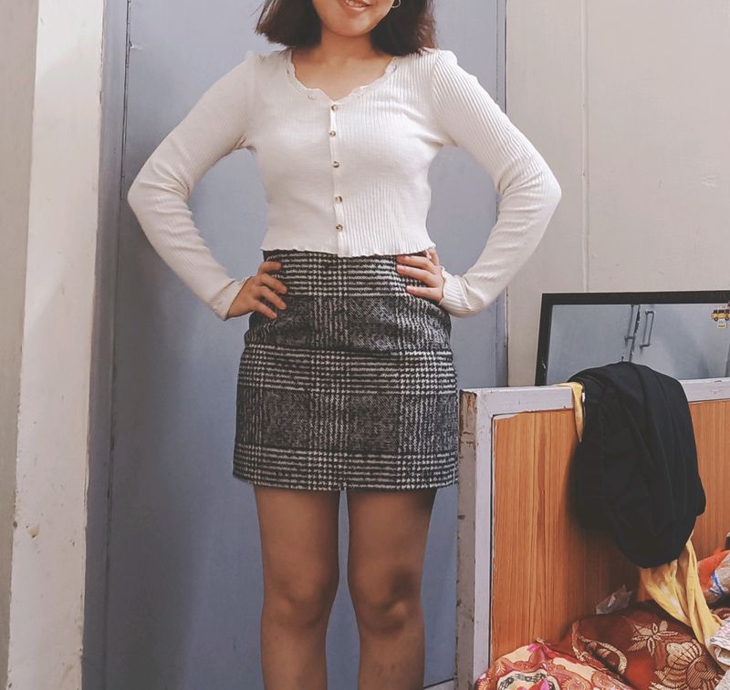 Short Woolen Skirt