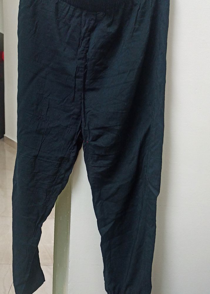 Straight Cut Cotton Pants